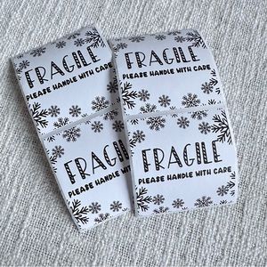 100pc Fragile Holiday Shipping Sticker
